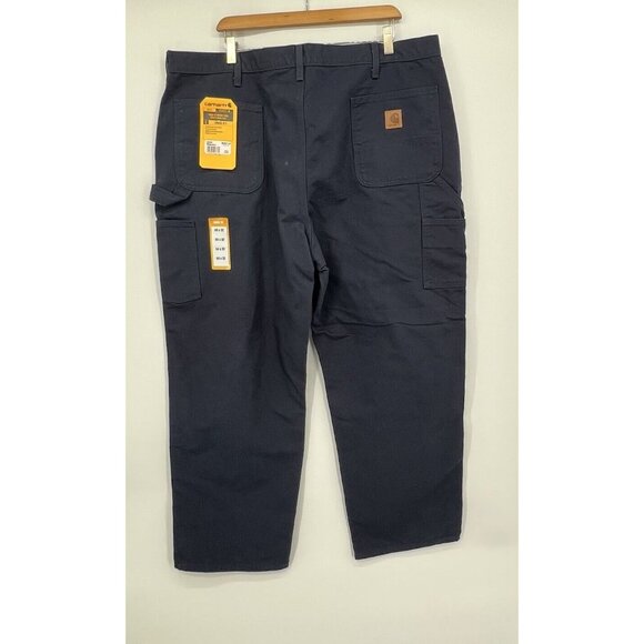 Carhartt Loose Fit Washed Duck Utility Work Pants Mens Sz 44x32 Blue BN0011 New - Picture 2 of 14
